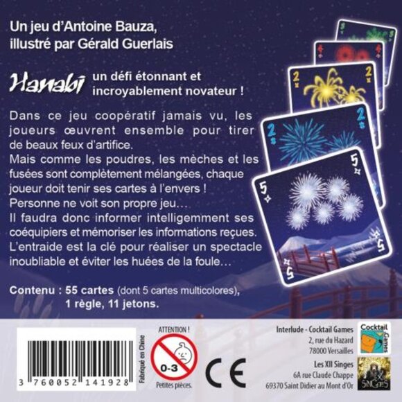 Hanabi Tin Box French Version cooperative card Game New Sealed Age 8+ - Picture 6 of 11